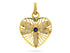 Pave Diamond Heart Dragonfly Pendant w/ Sapphire, (DPM-1222)